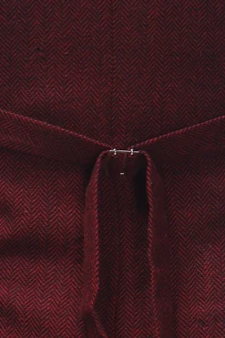 Colete Casual Peito Único Borgonha
