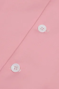 Colete de terno masculino rosa