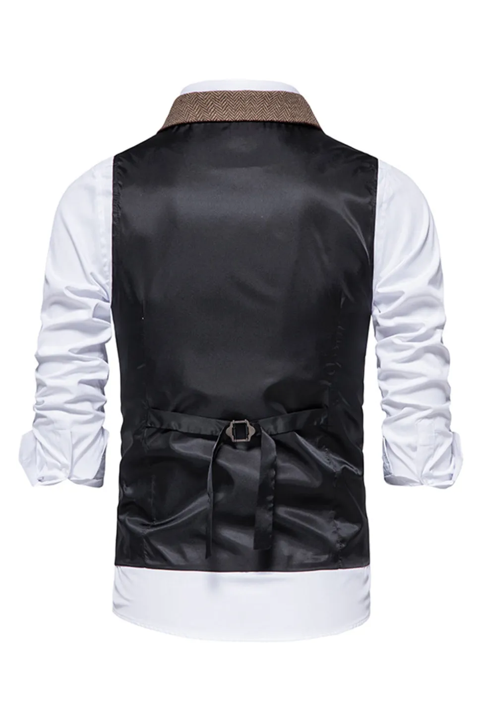 Colete de terno masculino marinha peito único
