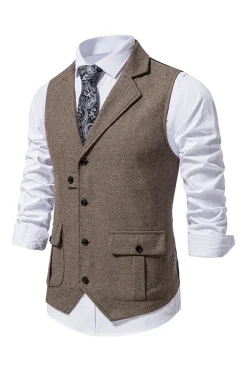 Colete de terno masculino marinha peito único