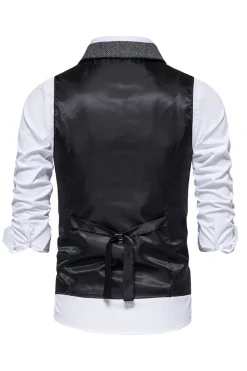 Colete de terno masculino marinha peito único