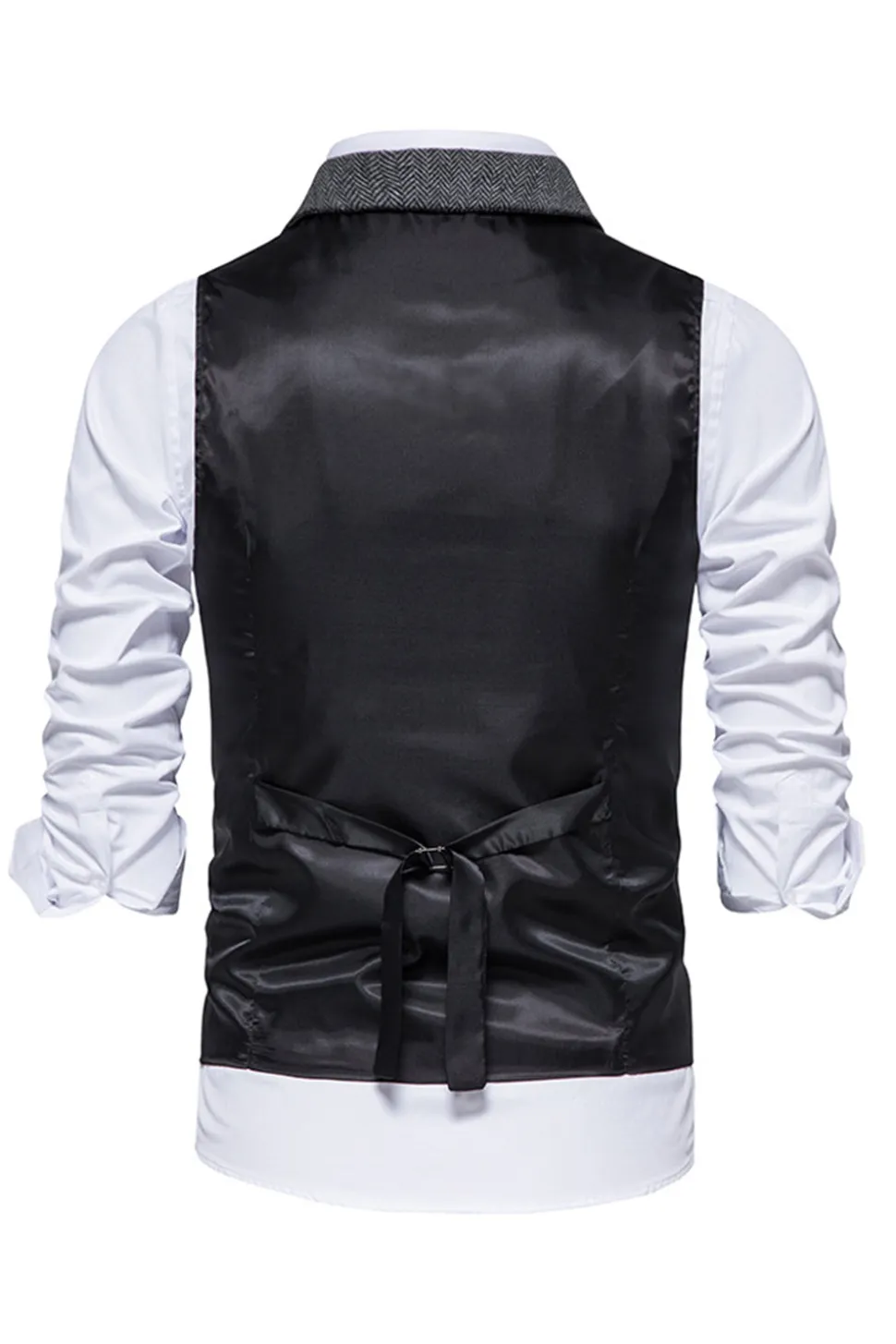 Colete de terno masculino marinha peito único