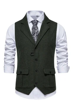 Colete de terno masculino marinha peito único