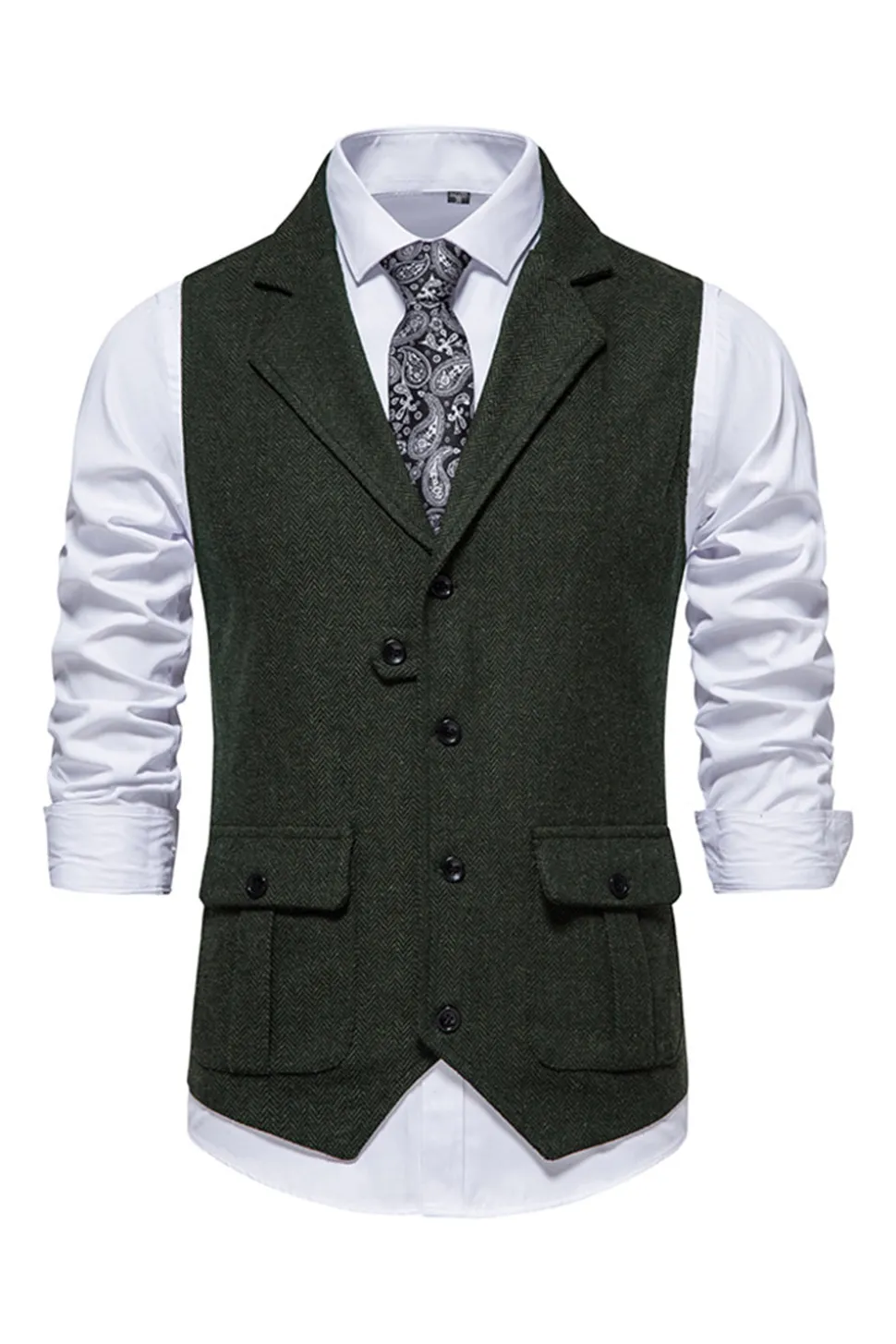 Colete de terno masculino marinha peito único