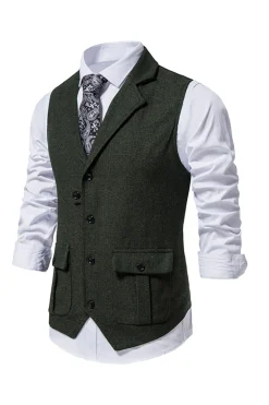 Colete de terno masculino marinha peito único