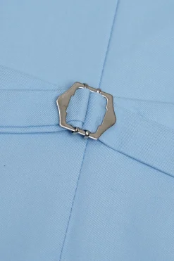 Colete de terno masculino azul claro
