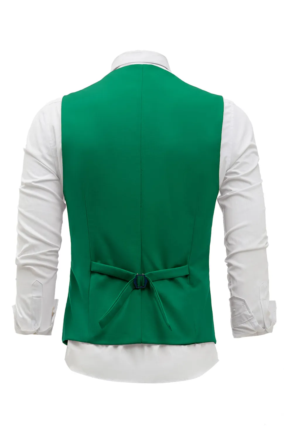 Colete de terno masculino peito único verde