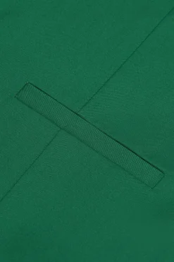 Colete de terno masculino peito único verde