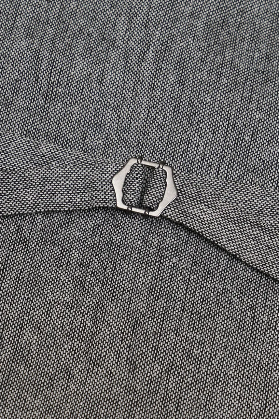 Colete de terno masculino peito único cinza