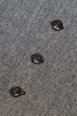 Colete de terno masculino peito único cinza