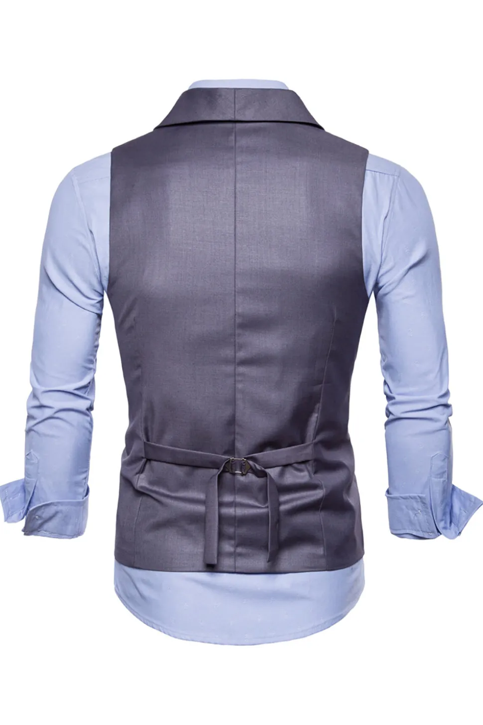 Colete de terno masculino duplo peito preto