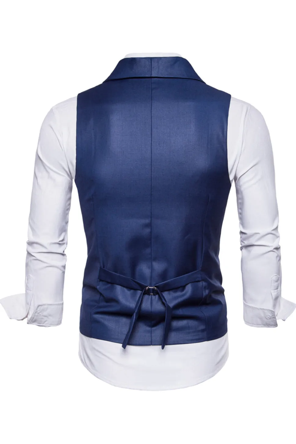 Colete de terno masculino duplo peito preto