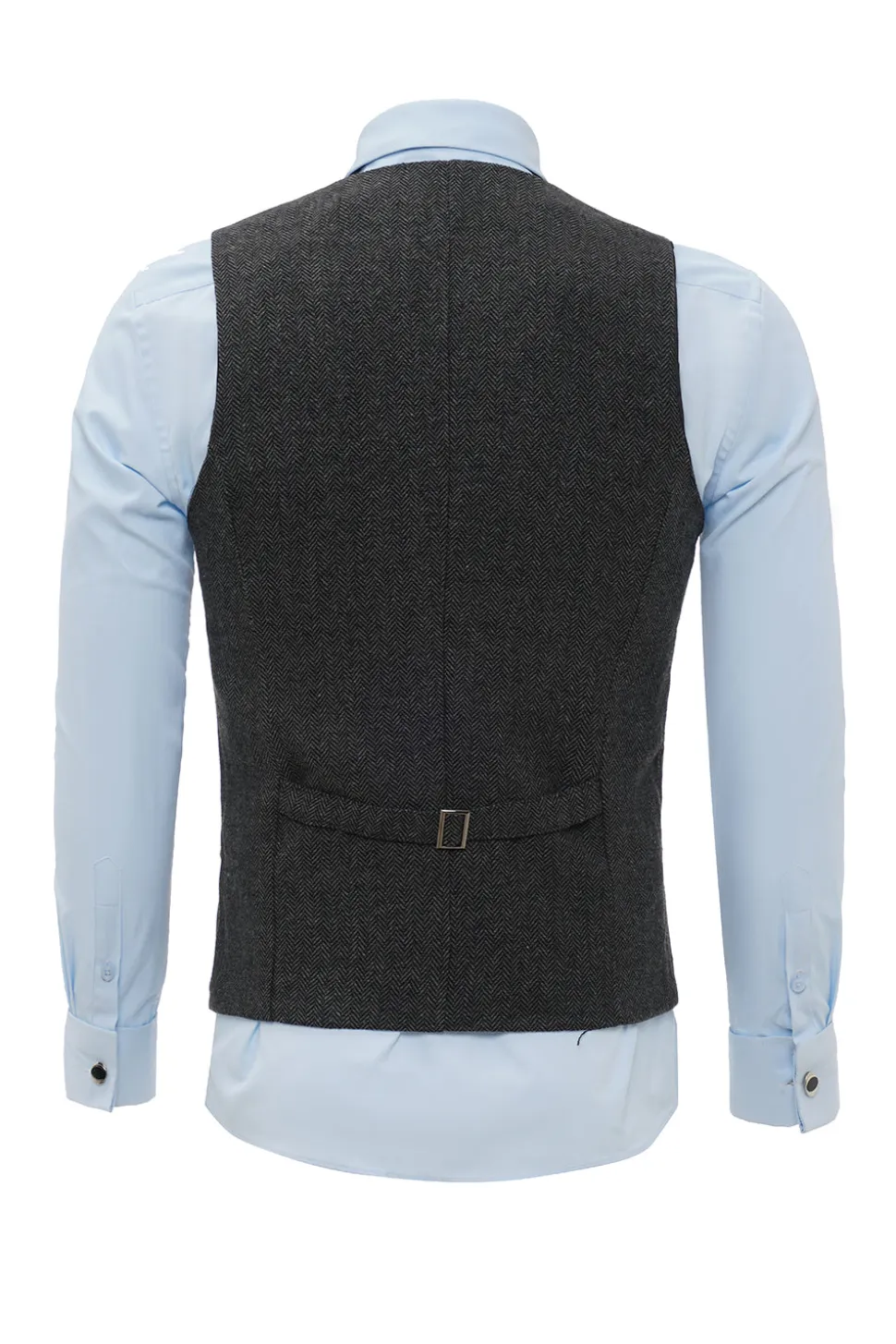 Colete de terno masculino preto