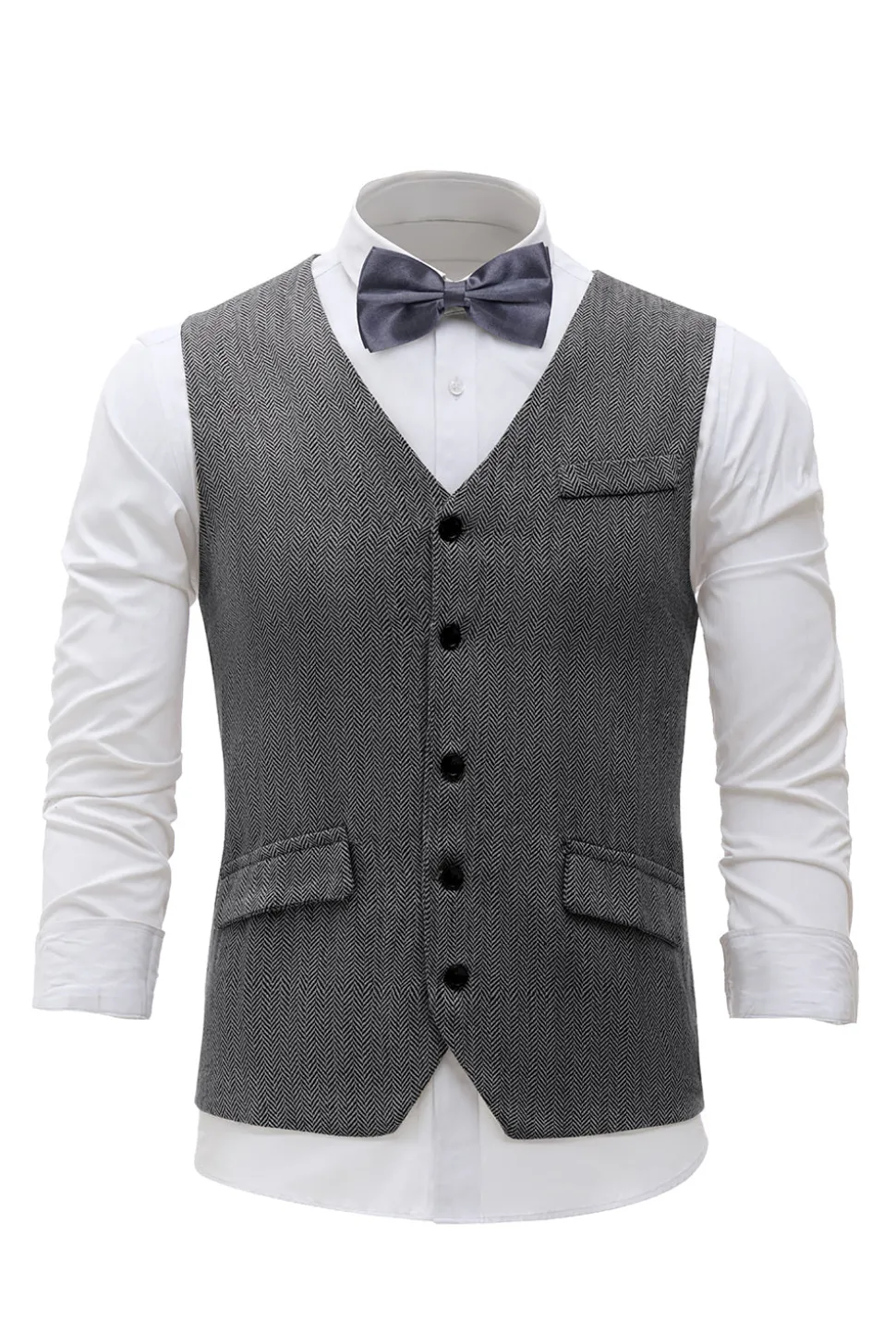 Colete de terno masculino preto