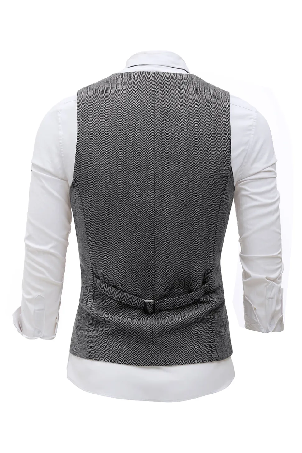 Colete de terno masculino preto