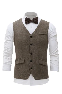 Colete de terno masculino preto