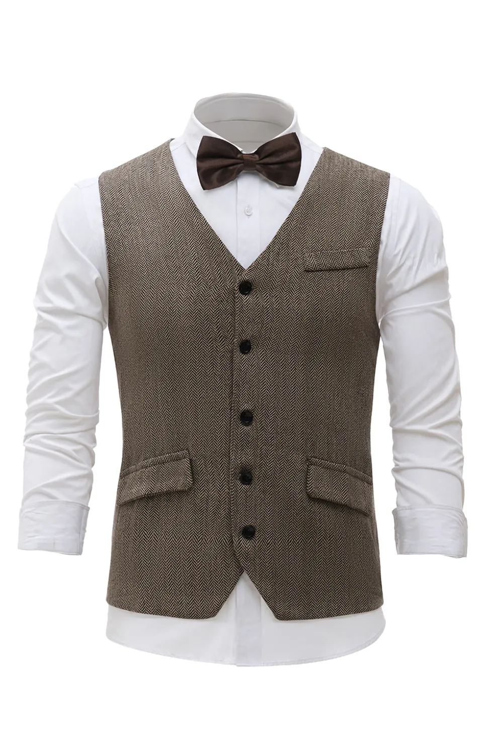 Colete de terno masculino preto