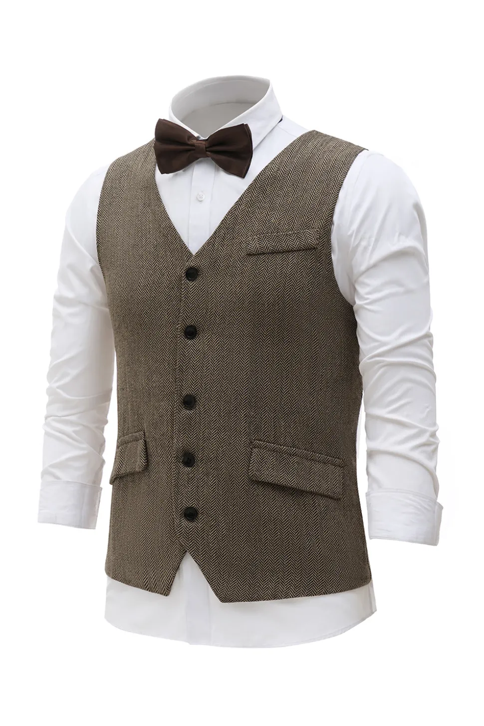 Colete de terno masculino preto