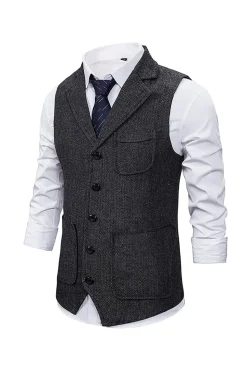 Colete masculino castanho