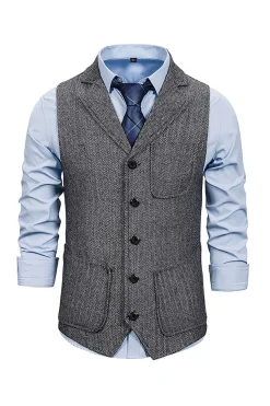 Colete masculino castanho