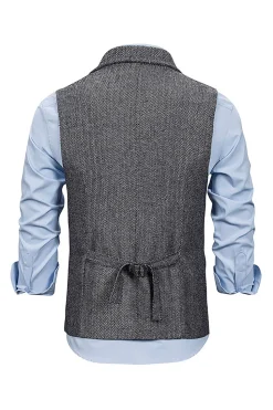 Colete masculino castanho