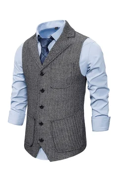 Colete masculino castanho