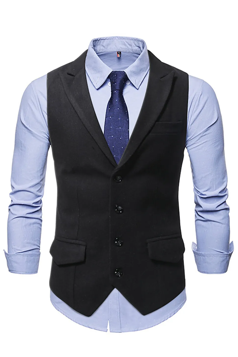 Colete masculino peito único Khaki