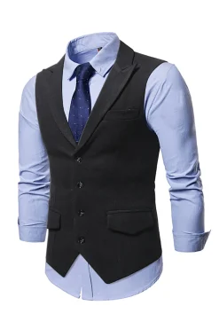 Colete masculino peito único Khaki