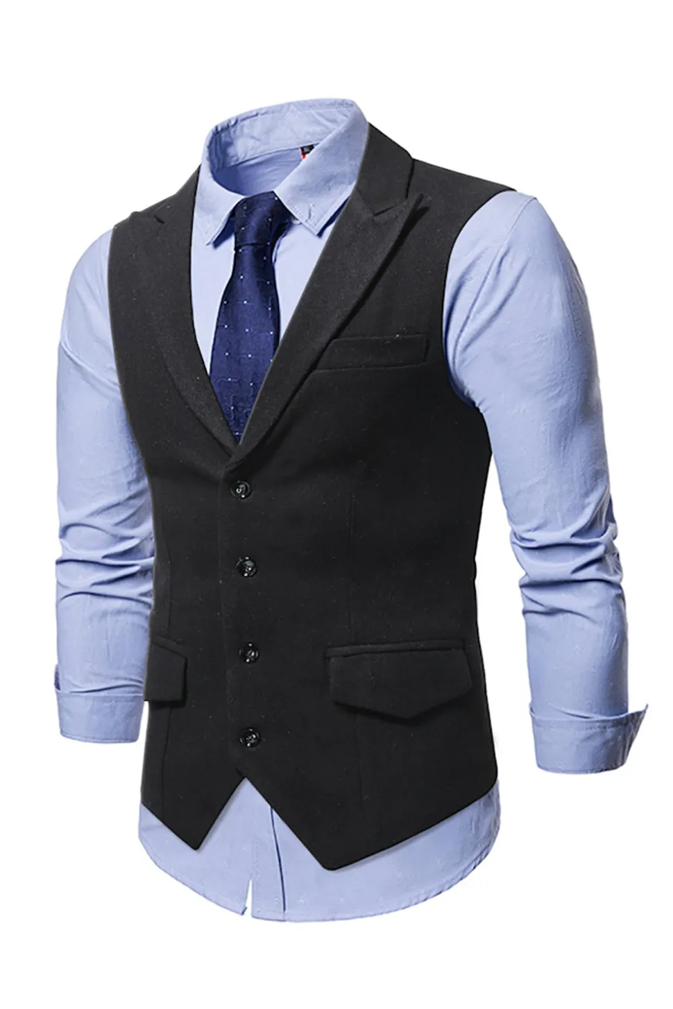 Colete masculino peito único Khaki