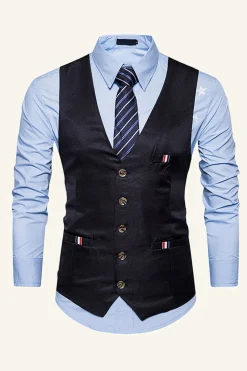 Colete Masculino Preto Peito Único
