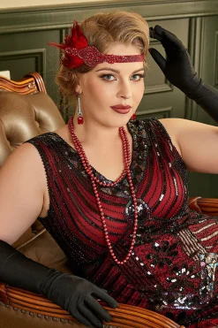 Conjunto de acessórios de fantasia de 1920 para mulheres