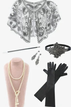 Conjunto de acessórios de festa de sete peças de colar de 1920