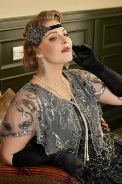 Conjunto de acessórios de festa de sete peças de colar de 1920