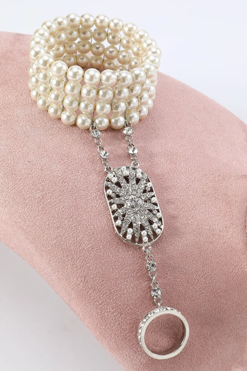 Conjunto de acessórios de 1920 Flapper Golden/Silver