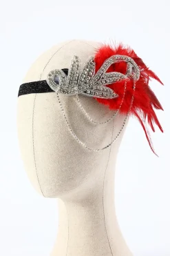Conjunto de acessórios de traje vermelho de 1920