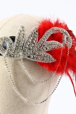 Conjunto de acessórios de traje vermelho de 1920