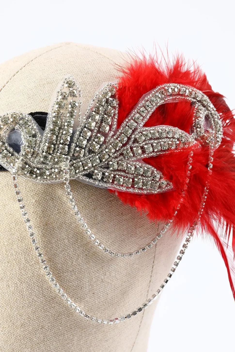 Conjunto de acessórios de traje vermelho de 1920