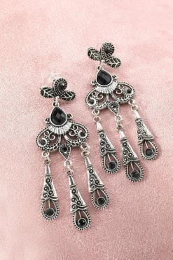 Conjunto de acessórios pretos flapper de 1920