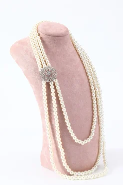 Conjunto de acessórios white Pearl 1920s