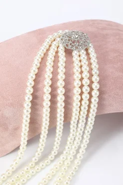 Conjunto de acessórios white Pearl 1920s