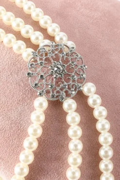 Conjunto de acessórios white Pearl 1920s