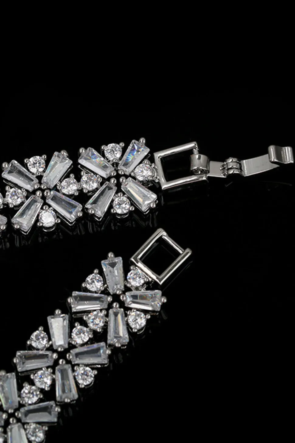 Conjunto de joias de colar de cristal azul real