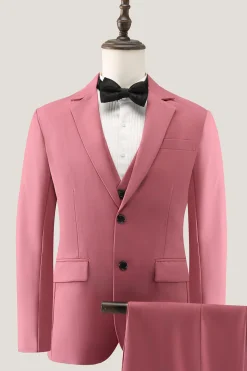 Coral Notched Lapel 3 Peça Single Breasted Men's Prom Suits
