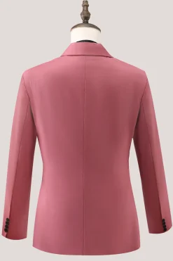 Coral Notched Lapel 3 Peça Single Breasted Men's Prom Suits