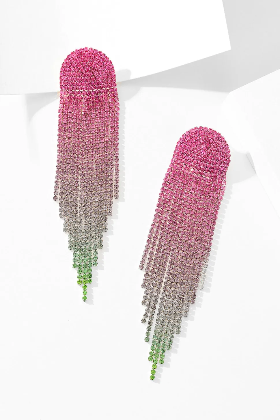 Coração Vermelho Trendy Full Diamond Tassel Brincos