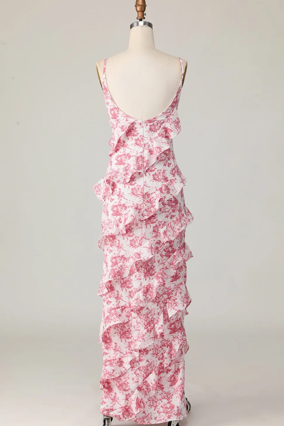 Corar Floral Bainha Longos Vestidos Para Casamento Convidada com Fenda