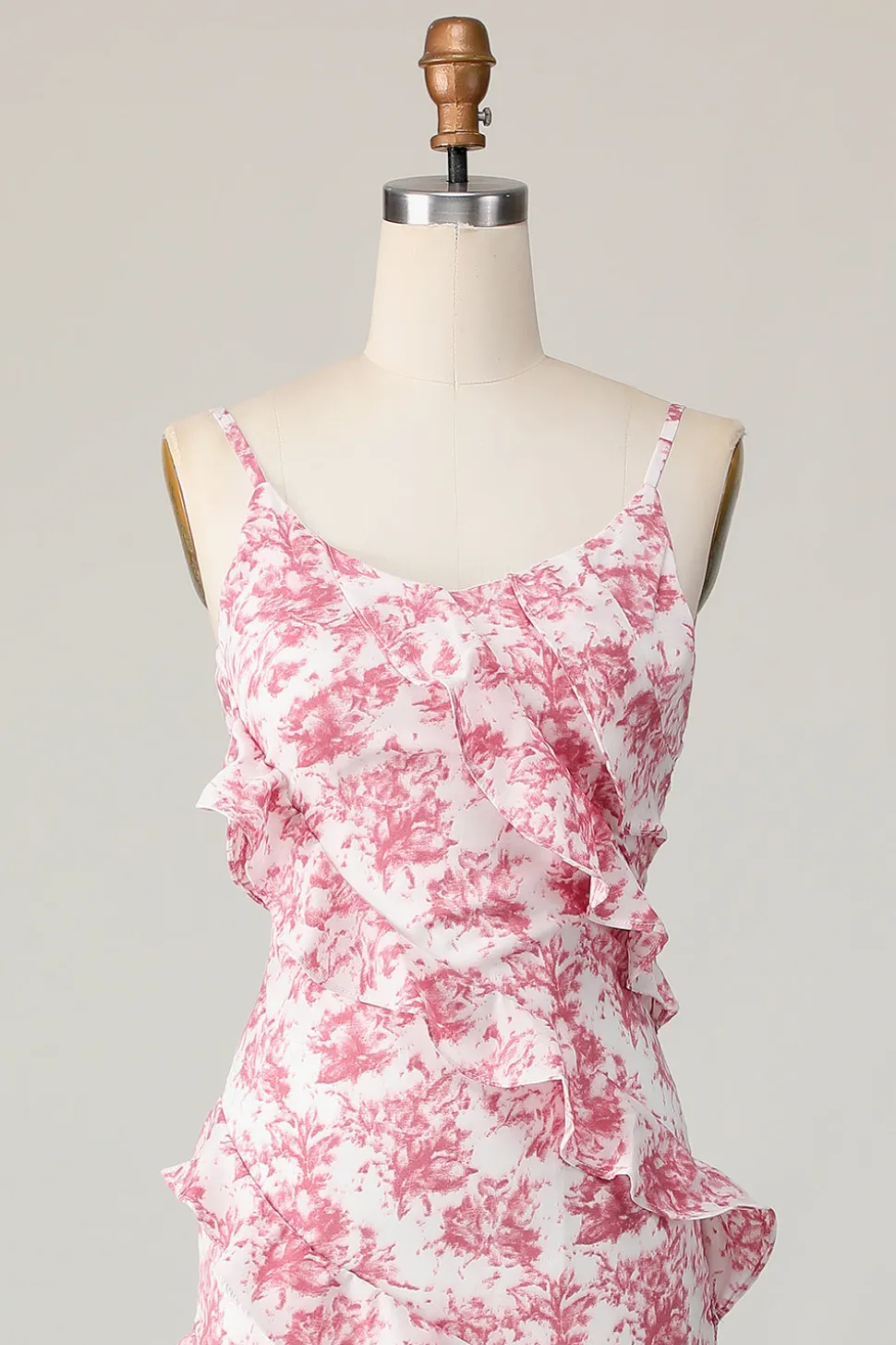 Corar Floral Bainha Longos Vestidos Para Casamento Convidada com Fenda