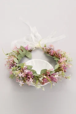 Coroa de grinalda branca Headband de noiva