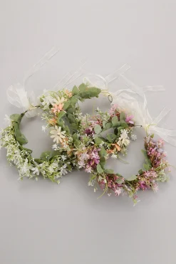 Coroa de grinalda branca Headband de noiva