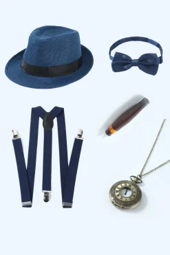 Corrente da Marinha Colete Masculino com Conjunto de Acessórios de 5 Peças